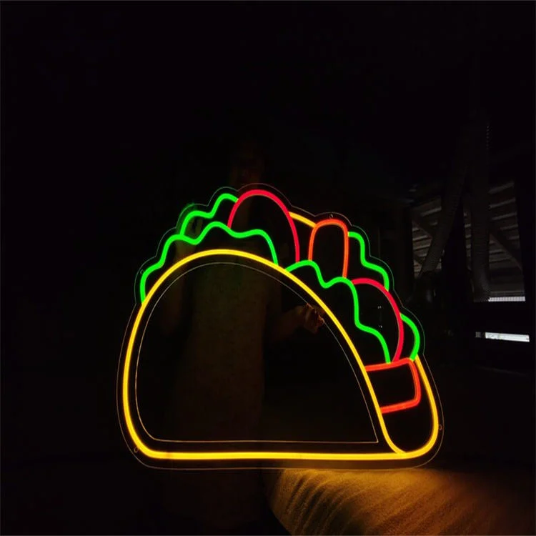 Glodmore2 decoração personalizada parede Tacos LED Bar Open Sign LED Sinal de luzes néon sinal do visor elétrico