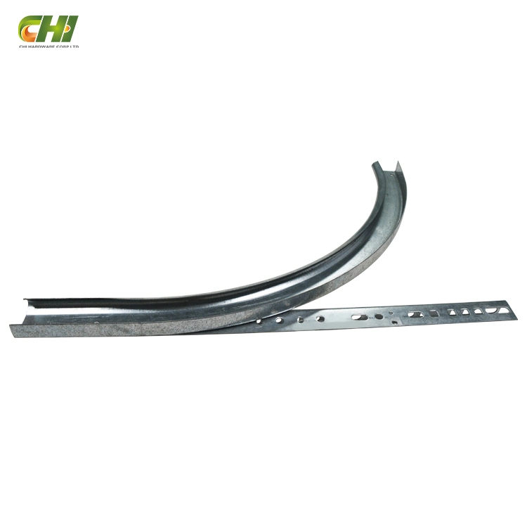 Garage Door Curve Track Flag ABS Low Headroom Sectional Stainless Steel Sliding Panel Track System for Garage Doors