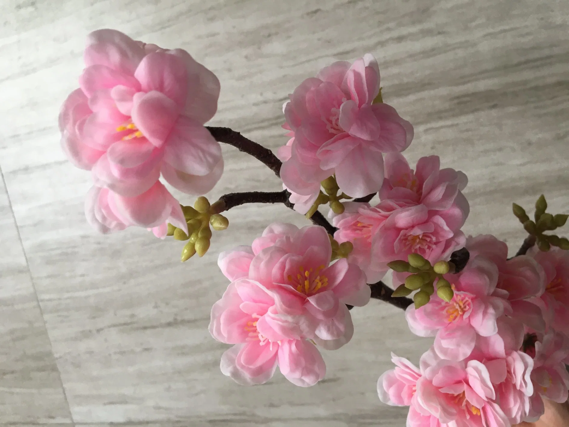 Light Pink Pinkish Real Touch 40cm Artificial Flower Cherry Blossom Branches Junpeng