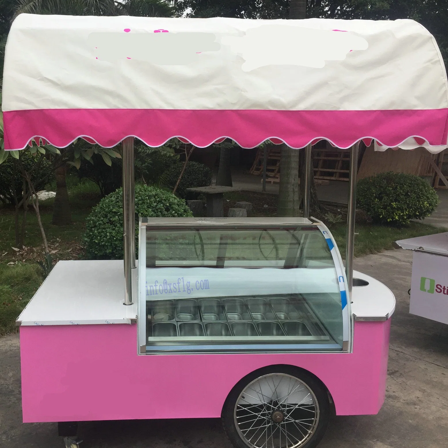 Xsflg Helado Cart for Gelato Ice Cream