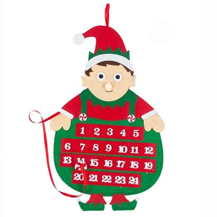 New Style Indoor Wall Calendar Felt Christmas Calendar for Decoration