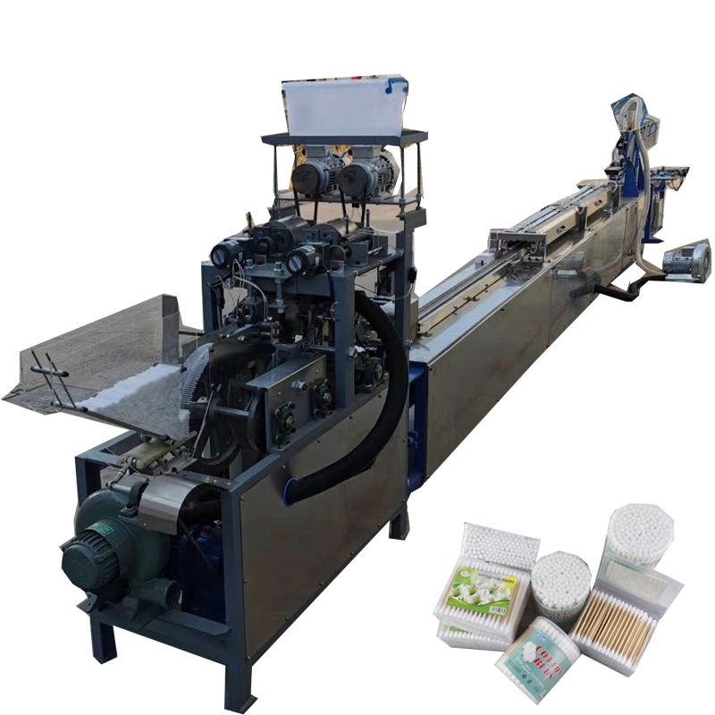 Full Automatic Surgical Absorbent Cotton Swab Making Machine for Hospital Use Double-Head Cotton Swab Machine