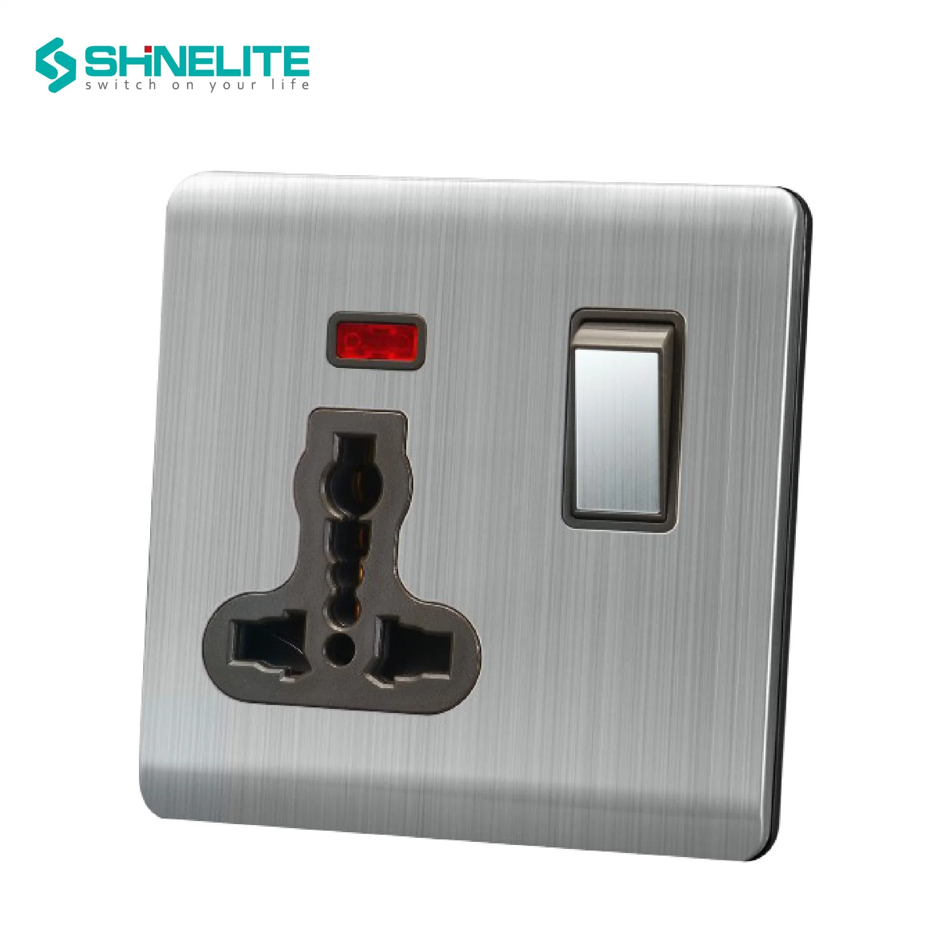 13A Metal Electrical Wall Socket for Home and Commercial