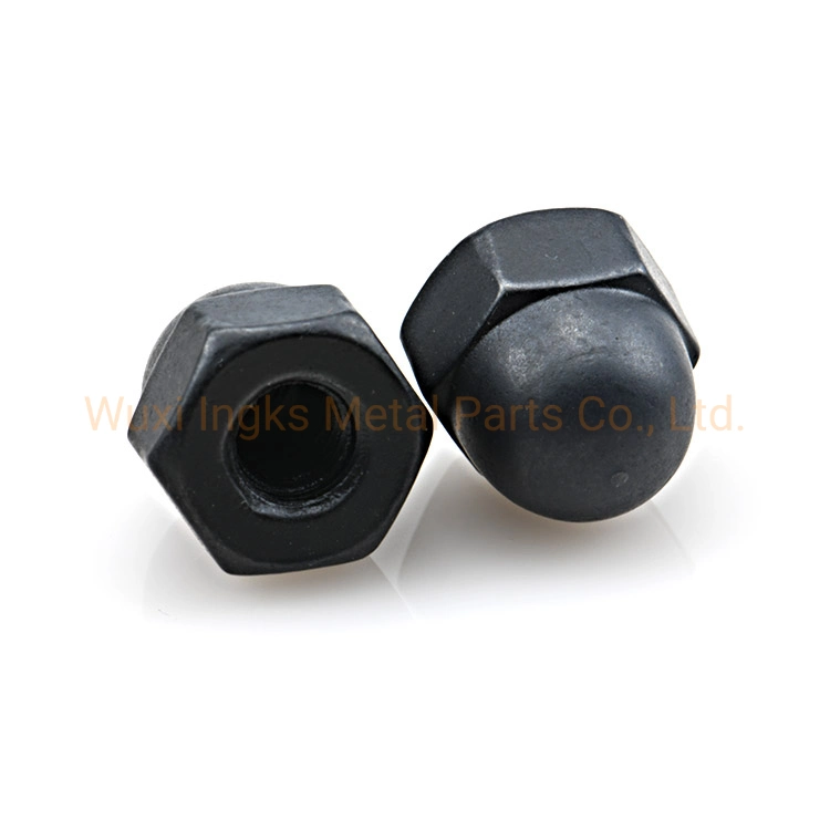 Carbon Steel Black Zinc DIN1587 Hex Domed Nut Black Nut