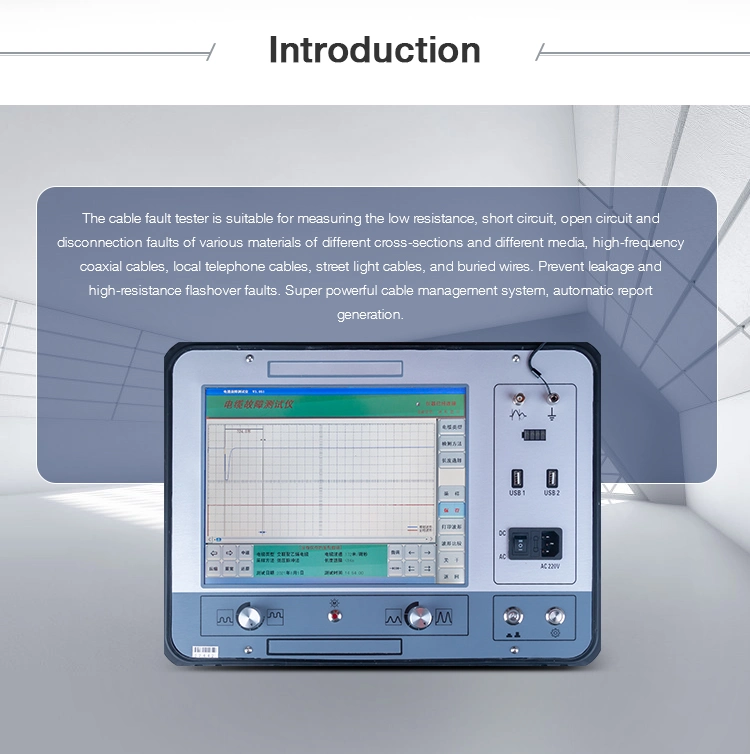 Xhgg502 alta qualidade 0 - 35kv Mutil pulso Arco problema de cabo de metro Localizador TDR Cable Fault Tester