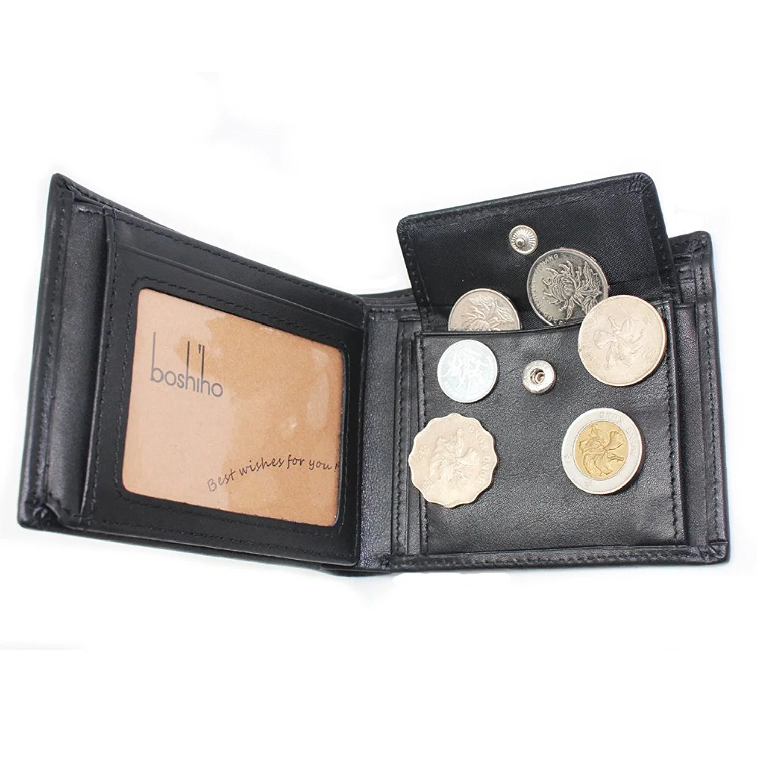2021 Portefeuille en cuir pochette de voyage ultraplat Trifold Wallet hommes avec coin Pocket