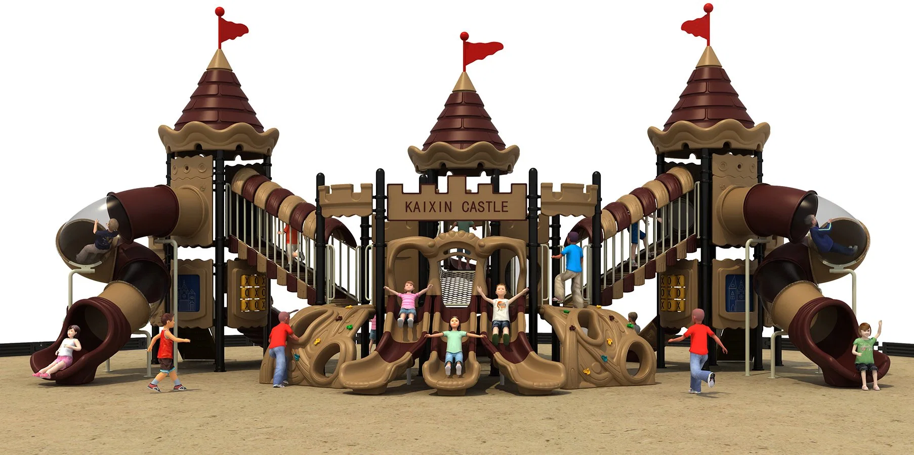 Voilier Castle populaire Kid Paradise équipement de terrain de jeu extérieur de la maternelle Amusement Parcs résidentiels avec l'homologation ce