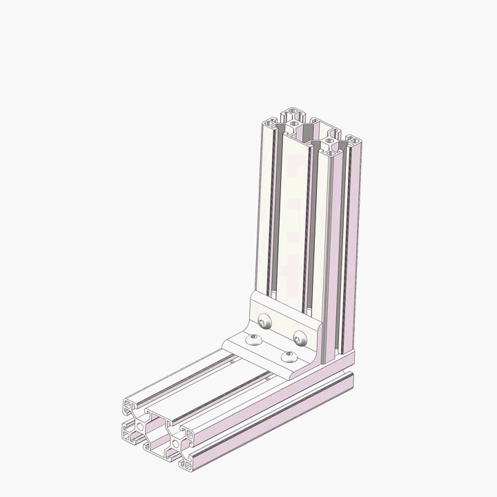 Chinamanufacturer Floating Shelf 4 Hole Standard Transition Corner Bracket 3060 for Aluminium Profile Accessories