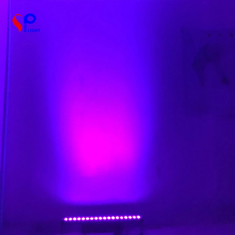 Outdoor 18 X18W RGBWA+UV 6en1 LED DMX DJ Lights Bar Luz de la pared de lavado de luz