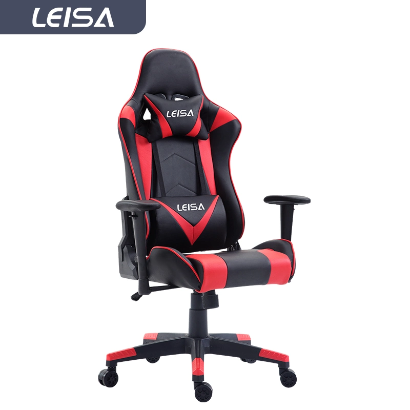 PC Rotary Office Chair Racing Computer Tilting Leather Game Chair with Pedal