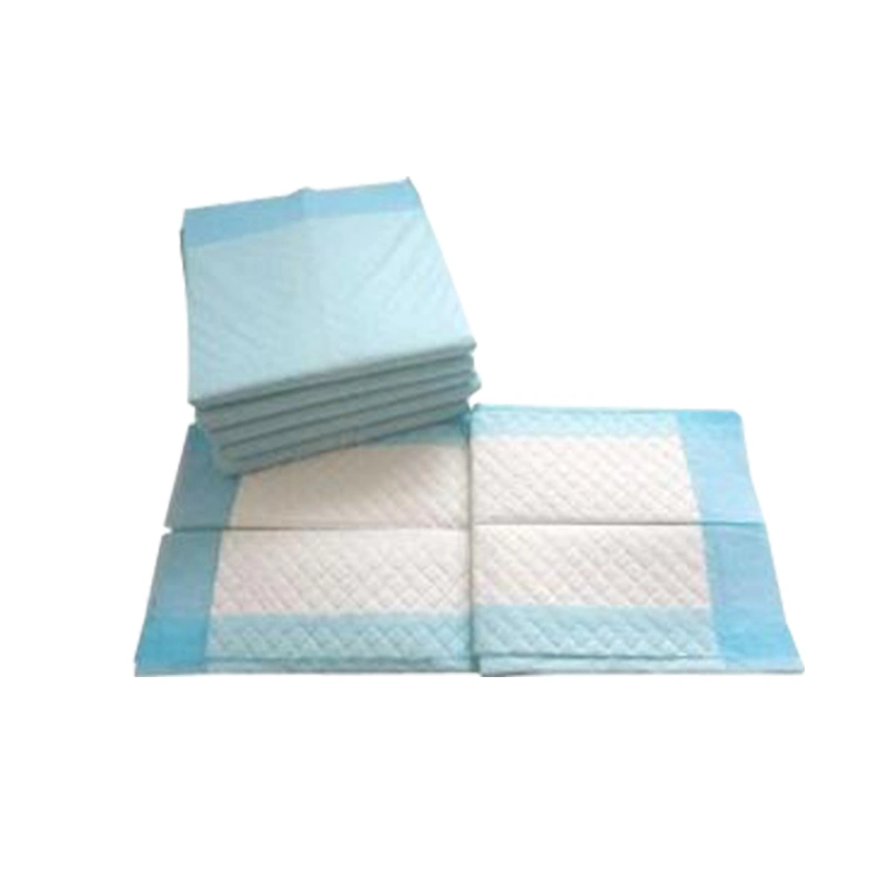 Almohadilla de cama médica desechable impermeable para adultos en color azul