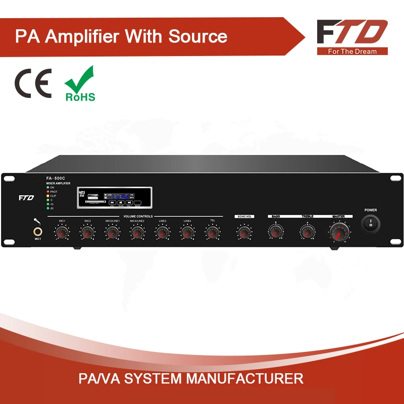 240W PA System Amplifier with MP3/FM/SD/Bluetooth