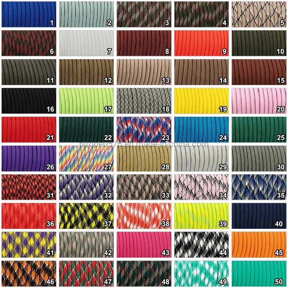 215 Colors (121-130) Paracord 550 Parachute Cord Lanyard Rope Mil Spec Type III 7 Strand 100FT Camping Fishing Survival Equipment