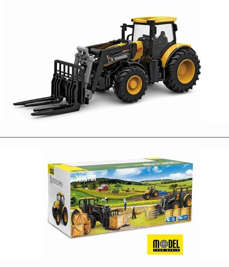 Tracteur agricole RC 1: 24 2.4G 6CH Mini-chariot de ferme à télécommande avec 6 canaux