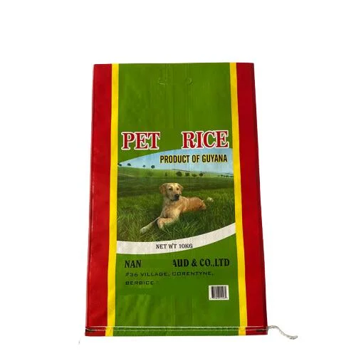 Saco de plástico à prova de água certificado BRC de 10 kg 50 kg, BOPP, impresso a várias cores Saco para embalagem de farinha de arroz