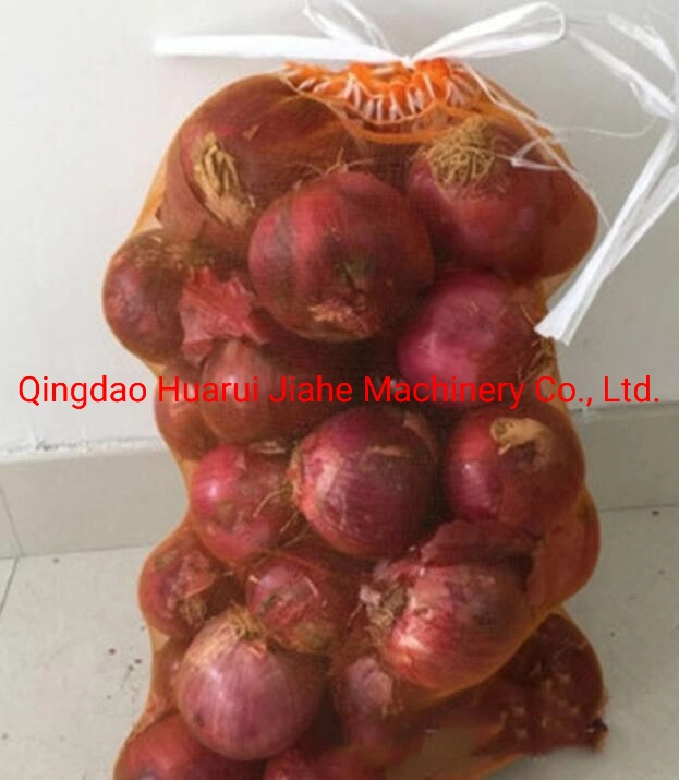 Onion Mesh Bag Knitting Machine HDPE Mesh Bag Making Machine for Food Factory Supply Small Knitted PE Sleeve Net Tubular Mesh Packing Garlic Ginger Onion