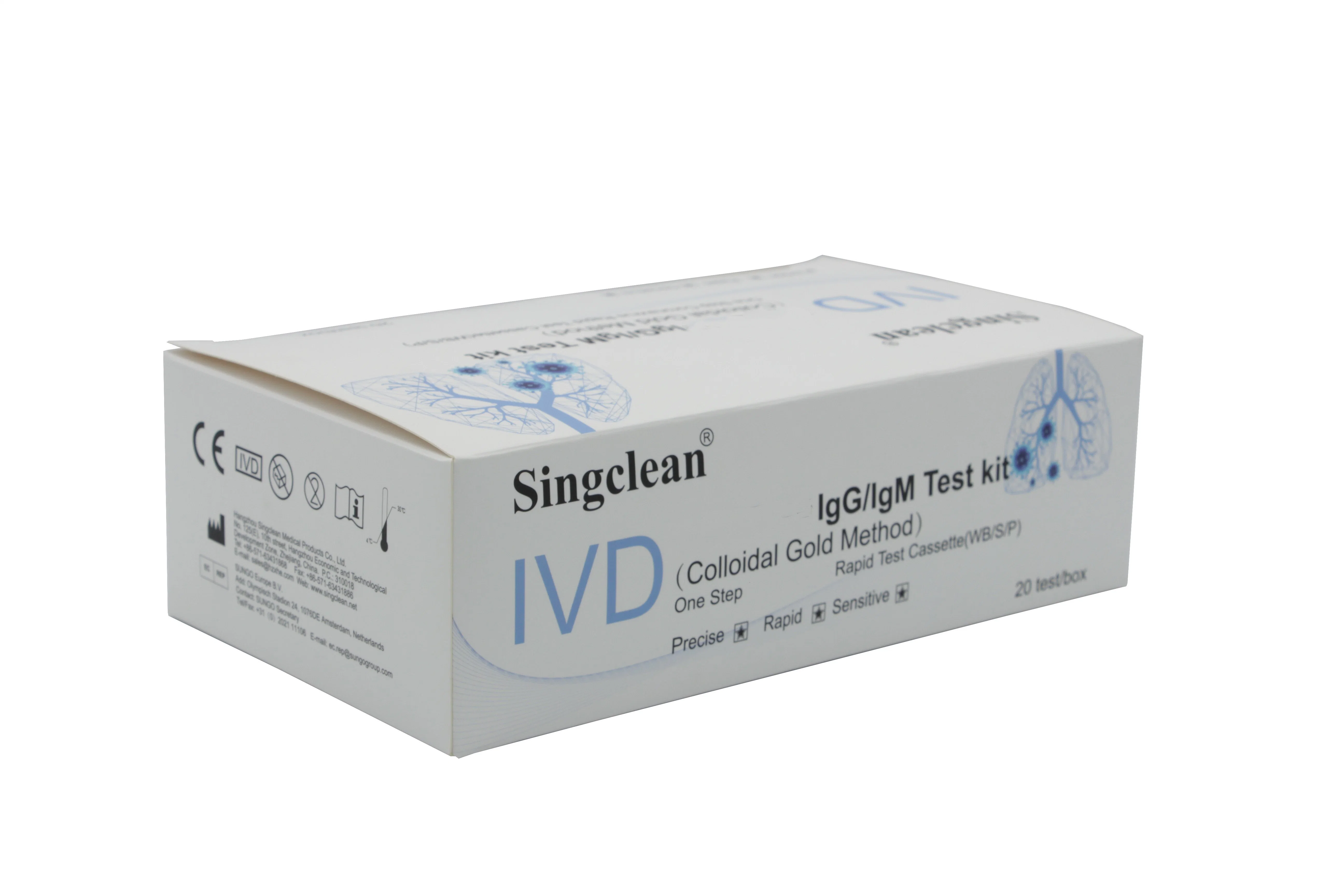 Singclean Quick Profile AG Diagnostic Igg/Igm Antibody Test Strip Kit (Colloidal Gold Method)