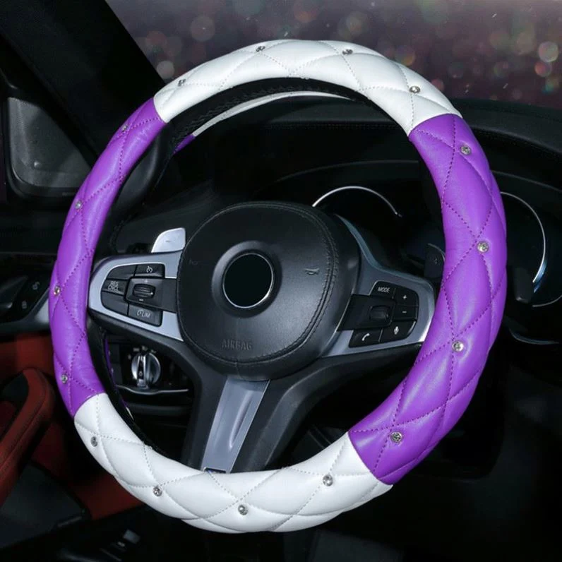 Car Steering Wheel Cover GM 38 Cm Custom Real Leather Luxury Car Steering Wheel Cover