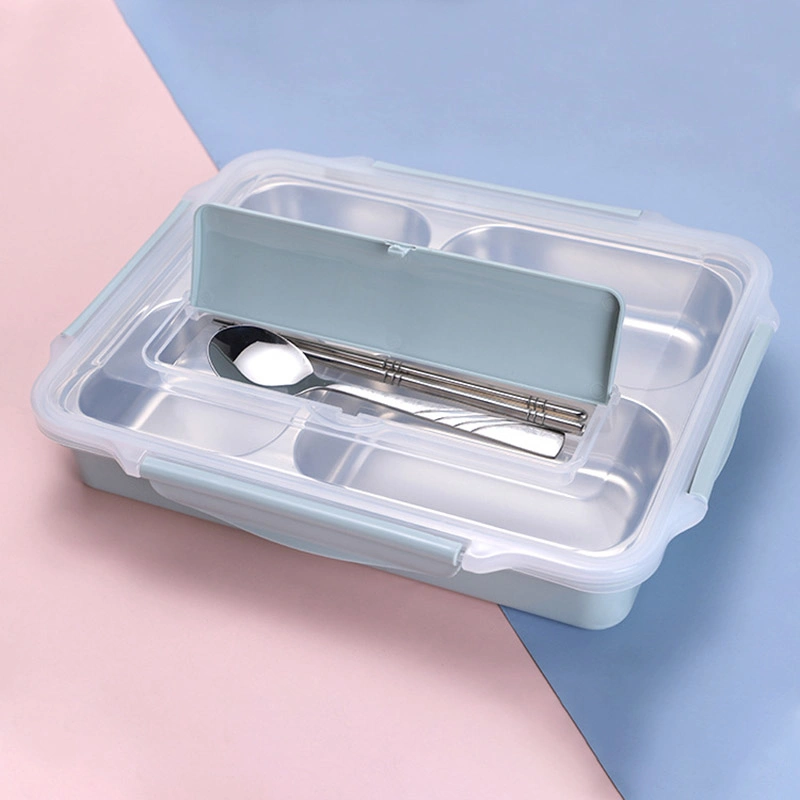 Adult Stainless Steel Custom Food Container Dinnerware Packaging Bento Lunch Box