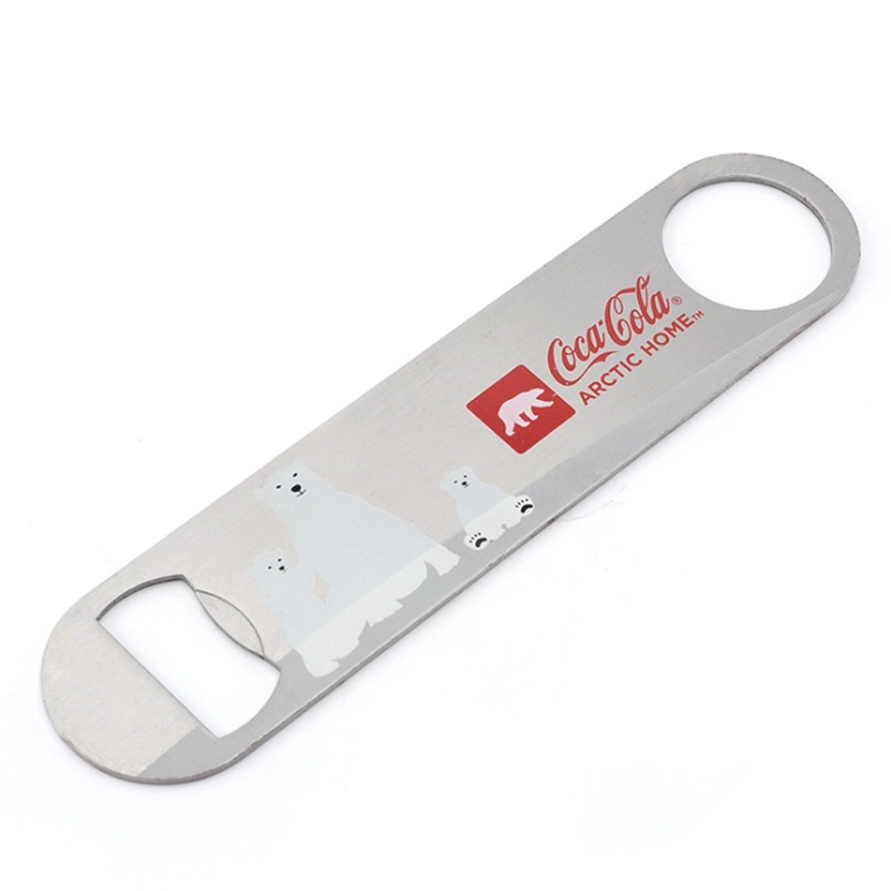 Custom Sublimation Stainless Steel Opener Bar Blade Customized Black Brand Blank Flat Beer Bottle Opener for Bar