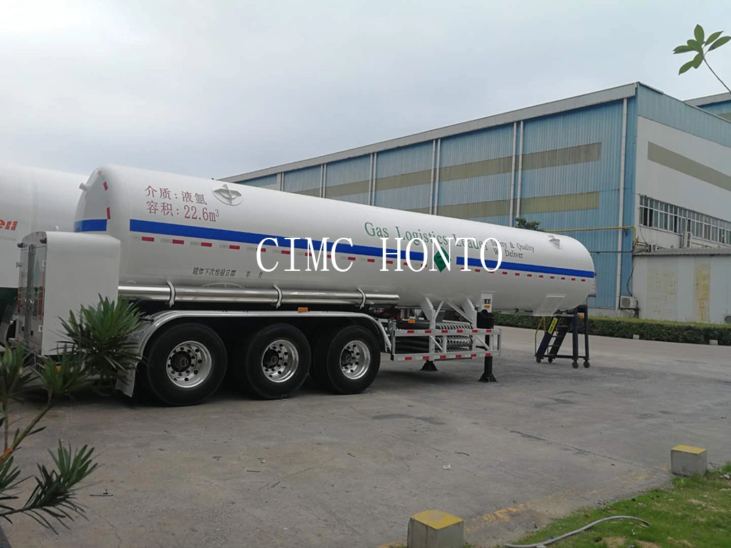 Cimc Cryogenic Anhydrous Ammonia LPG Gas Semi-Trailer Tanker Truck
