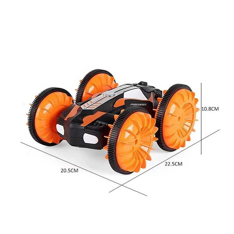 Voiture amphibie à 360 degrés RC Double Sides Stunt car Voiture étanche 4WD 2,4 GHz pour enfants