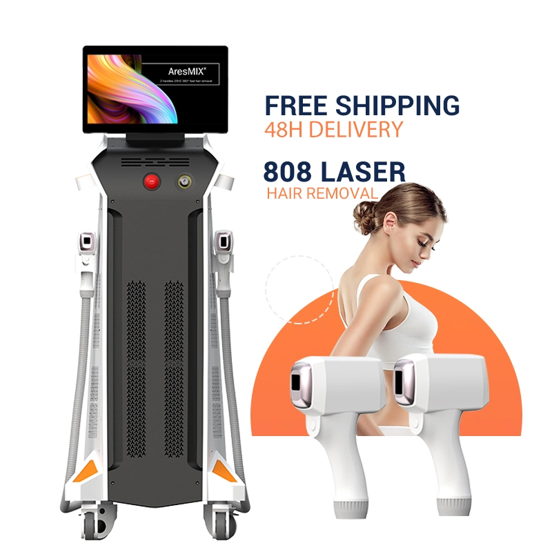 2023 Neueste Professional Non Crystal 755 808 1064 Nm Schmerzlos Haarentfernung Diode Laser-Maschine Beauty Salon Ausrüstung