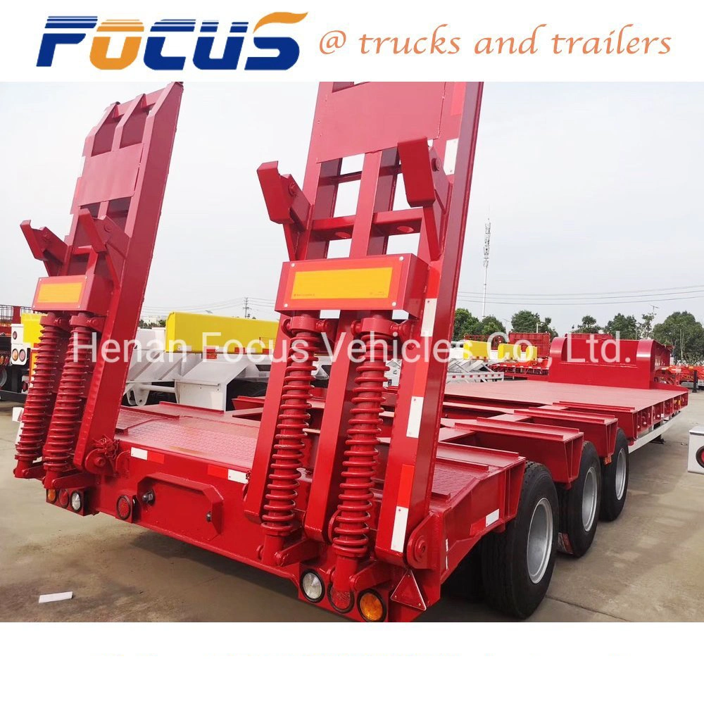 3 Axles Low Bed Semitrailer Semi-Trailer Trailer Truck Trailer