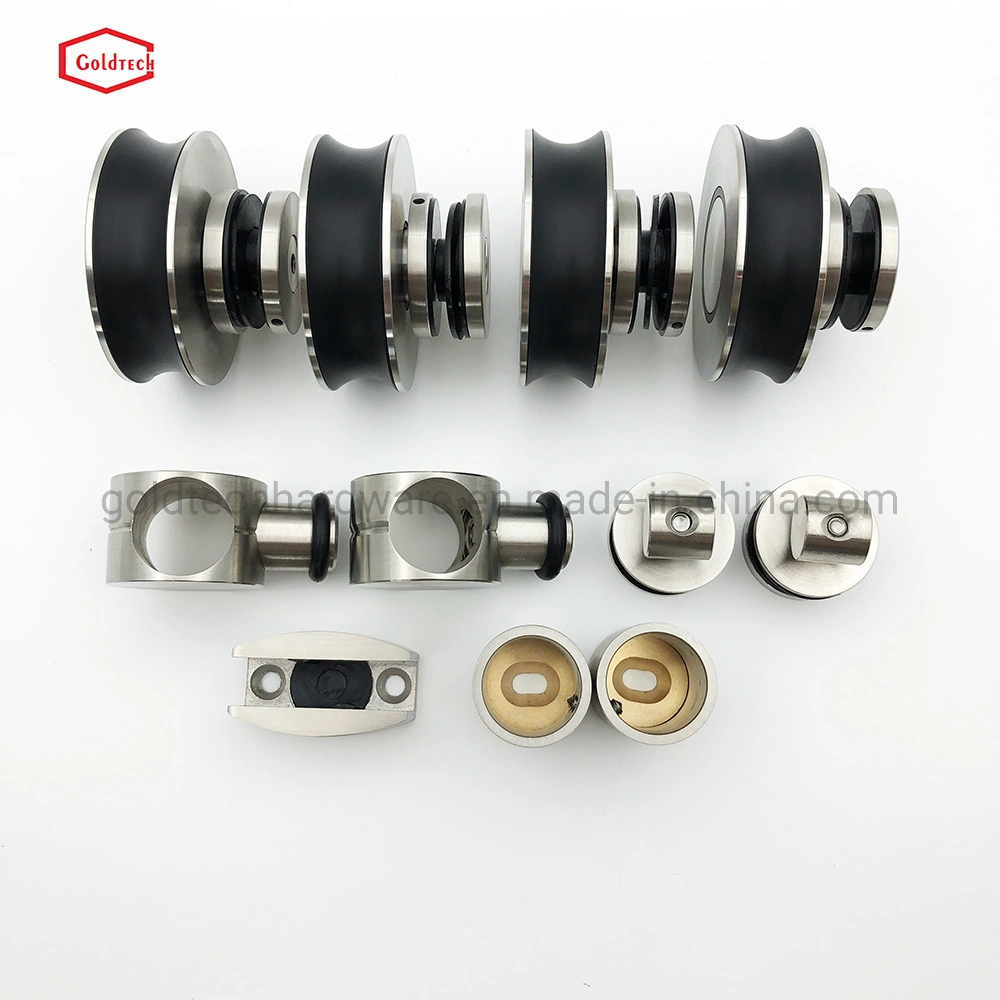 Edelstahl Glas Hardware Kits Einstellbare Schiebe Dusche Tür Track Rolle