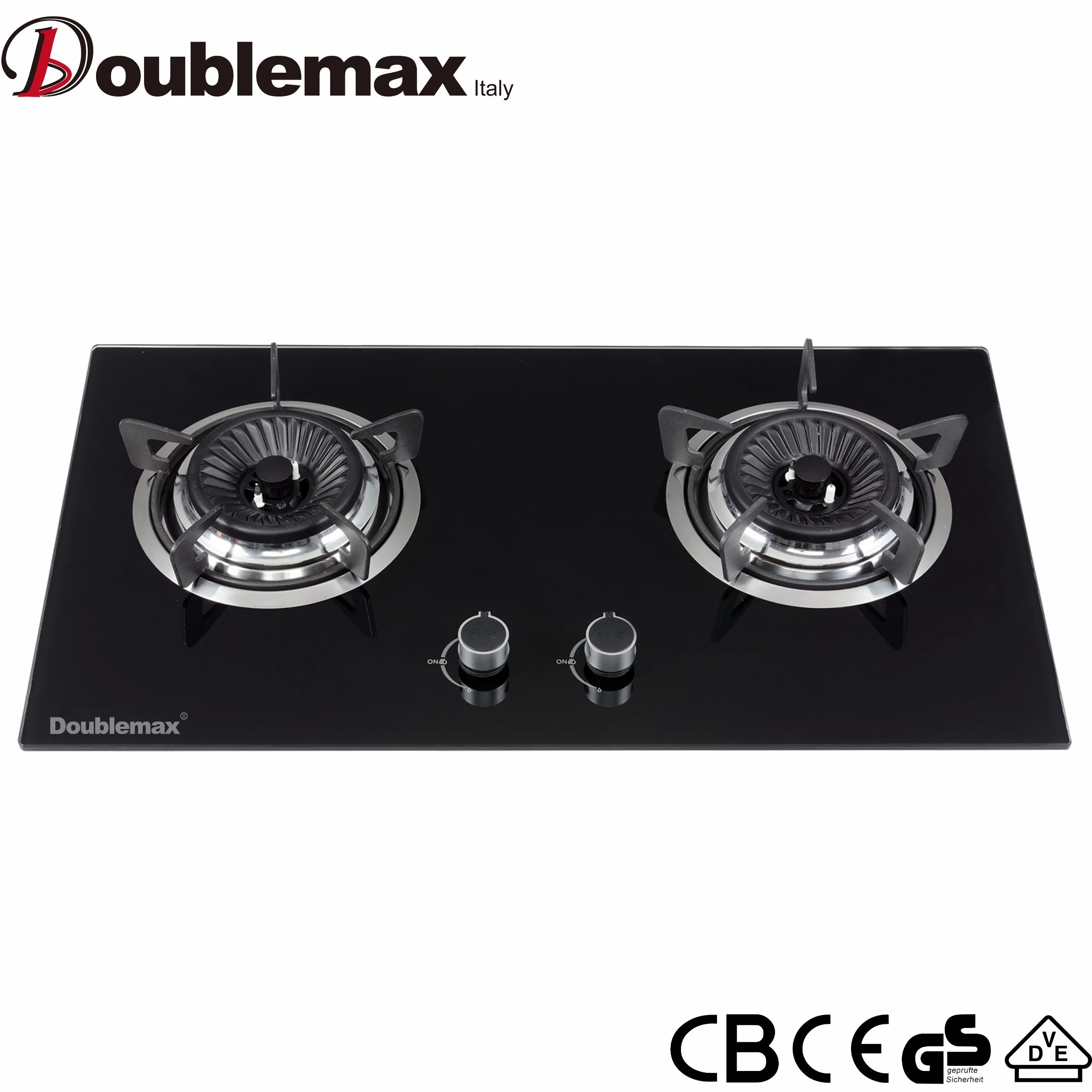 Free Standing Tempered Glass 2 Burner Gas Cooker Stove Range