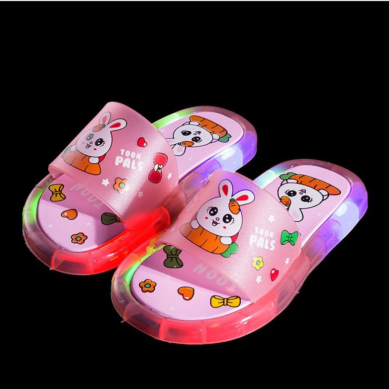 Factory Sale Kids Light up Slippers Children Summer Outdoor Night Luminous LED Slippers