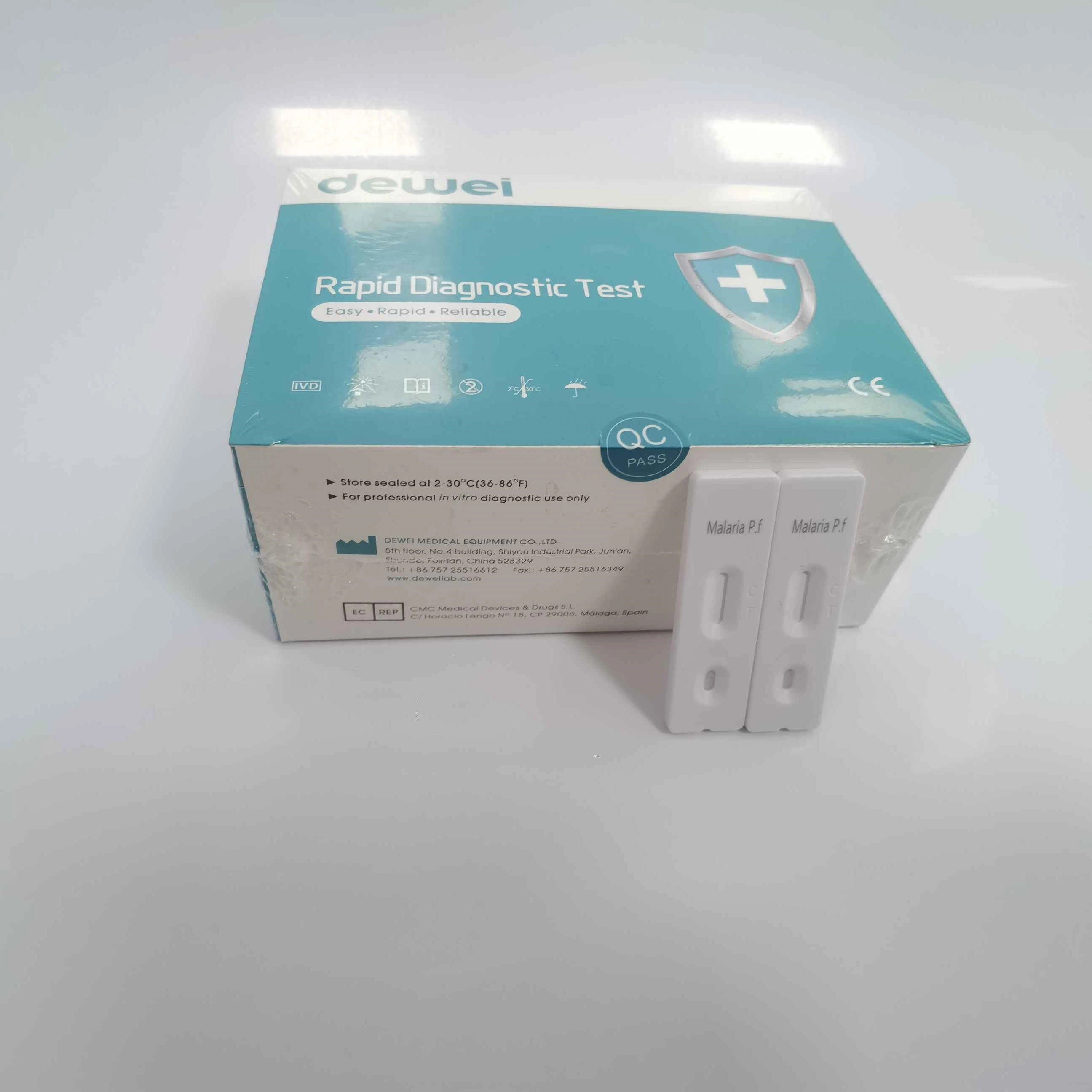 CE One Step Malaria P. F Diagnostic Rapid Test Kit Test