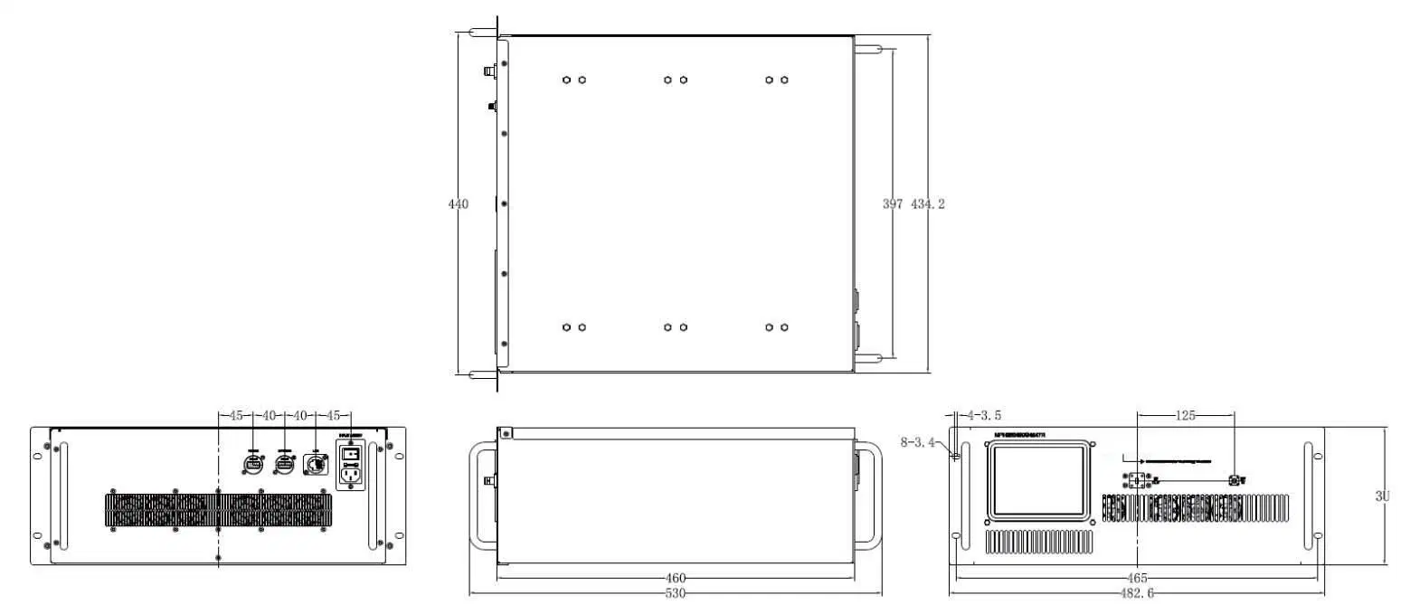 6-18GHz 50dB Verstärkung 100W Ausgangsleistung rauscharm Abbildung stetig State High Power Amplifier