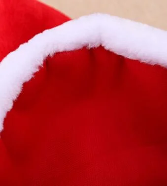 Adulto macio Vermelho Promocional e Branco Pai Natal gigante personalizado Chapéu