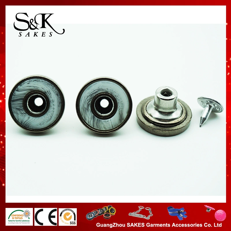 Matt Silver Color High quality/High cost performance  Metallic Buttons Alloy Jeans Button for Garments