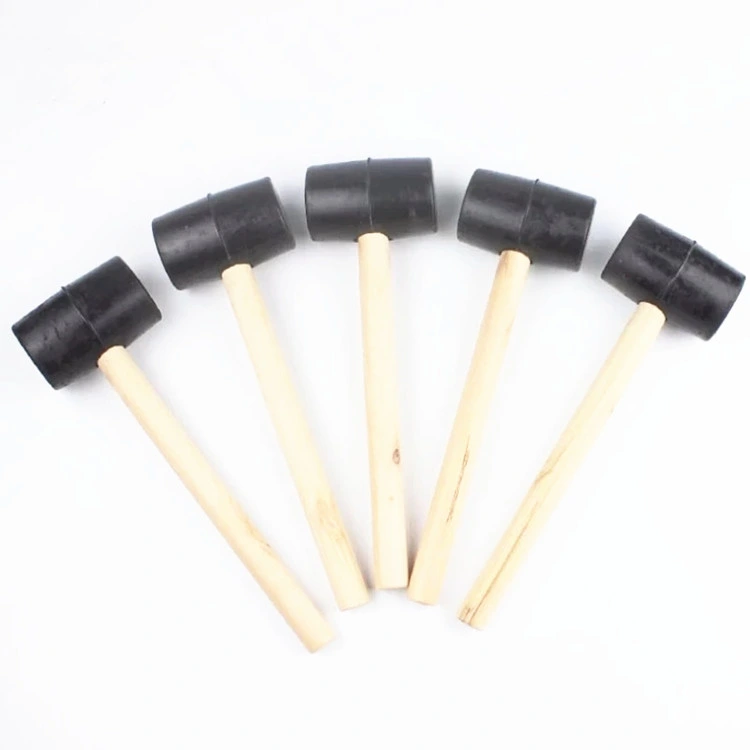 Rubber Mallet Hammer with Wood Handle Hand Tool