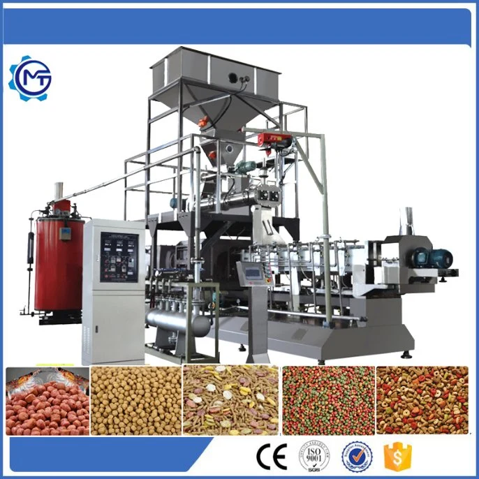 China Pet Dog Food Machine Floating Fish Feed Twin Screw Extruder Plant