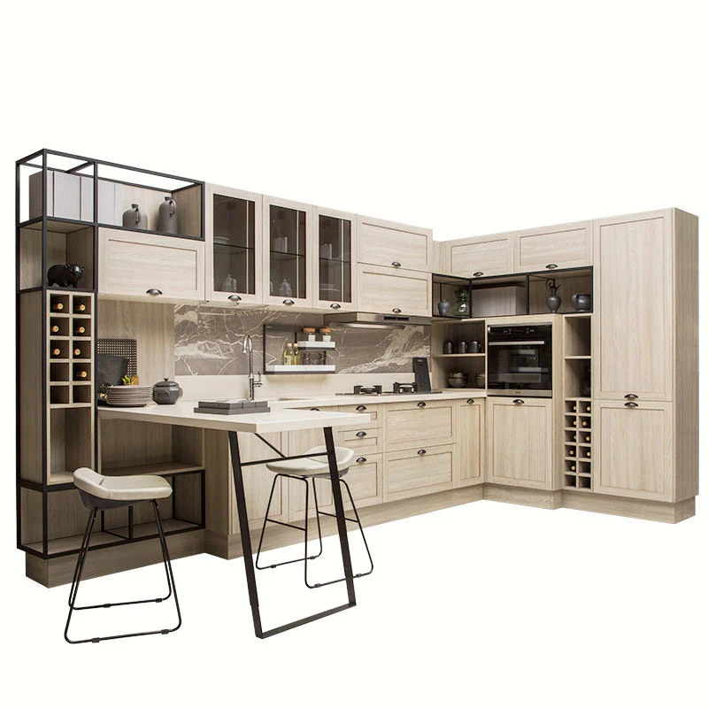 Europa muestra gratis de almacenamiento de la cocina de estilo moderno apartamento kitchen cabinet