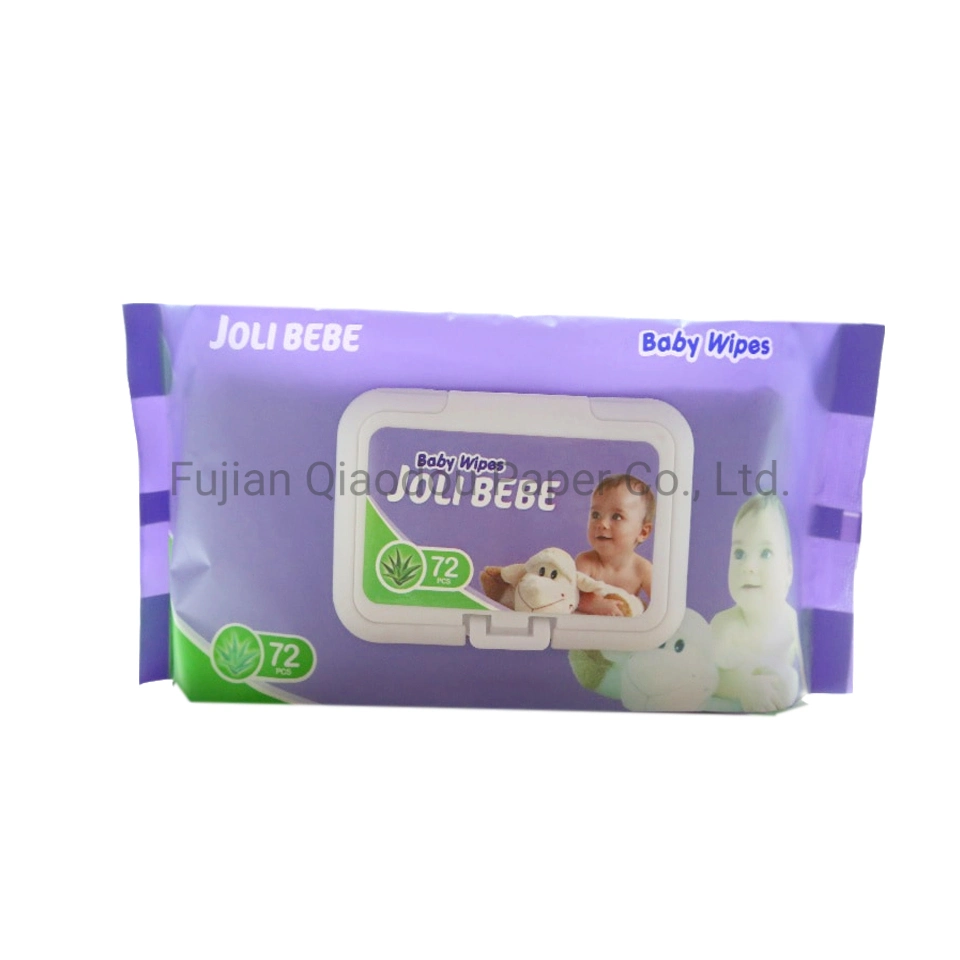 Organic Wet Cleaning Pure Water Based Cotton with Lid Cover Newborn Baby Wipes