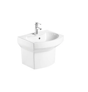 G-092 mur accroché Bassin, lavabo, une seule pièce en céramique pendaison lavabo