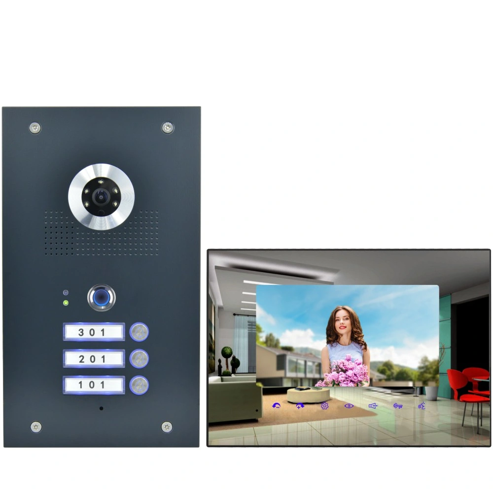 Apartment 2 Wires Bus Video Intercom Video Door Phone 2 Wire Bus