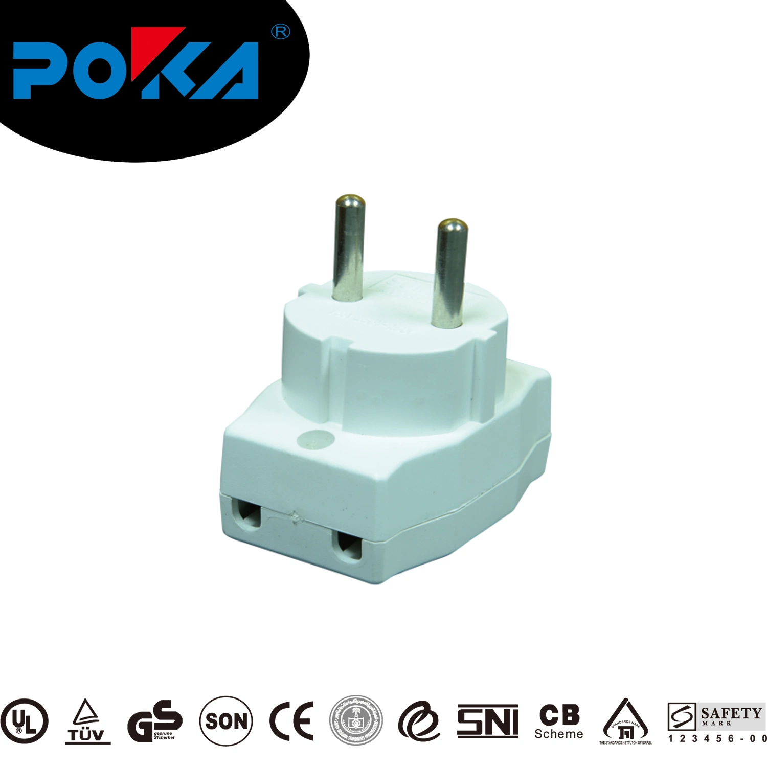 EU 2 Round Pin Plug to 3 Multi Socket Outlet