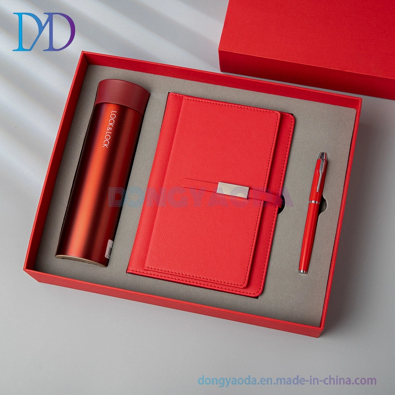 Le Buckle Insulation Cup Gift Box A5 Notebook Leather Meeting Book Anniversary Corporate Gifts