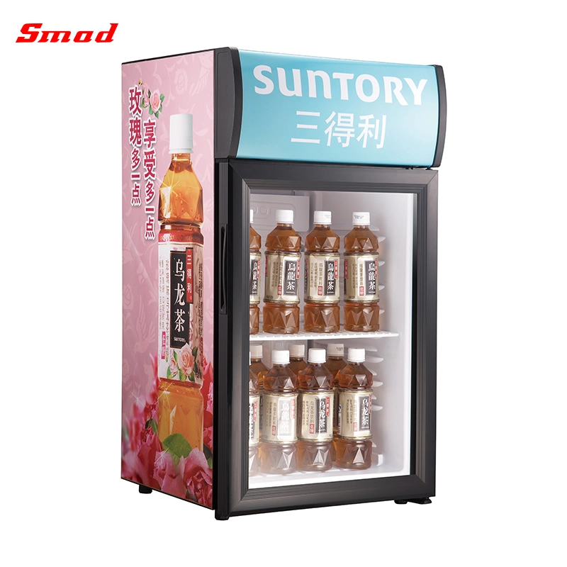 Table Top Glass Door Chiller Cooler Mini Bar Fridge Mini Refrigerator