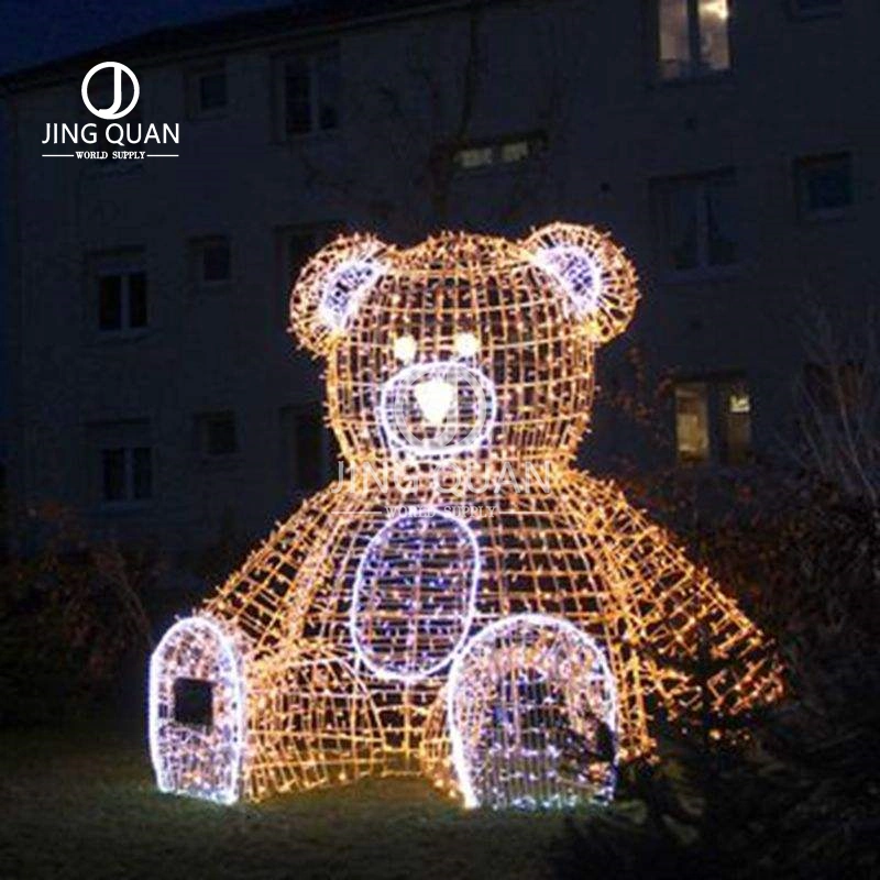 Christmas Bear Decorations Motif Animal Lights Santa Holiday Decors LED Decorative Lighting
