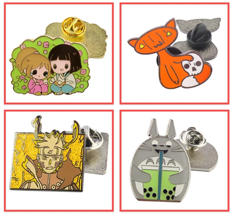 Factory Custom Metal Enamel Cartoon Animals Souvenir Badge for Promotional Gift