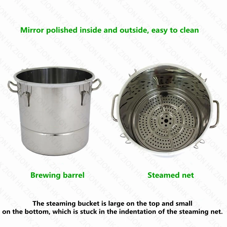 20L Stainless Steel 304 Alcohol Distilling Brewing Distillation Machine Barrel Wine Making Kit at Home Industrial Alcohol Distillation Equipment for Sale