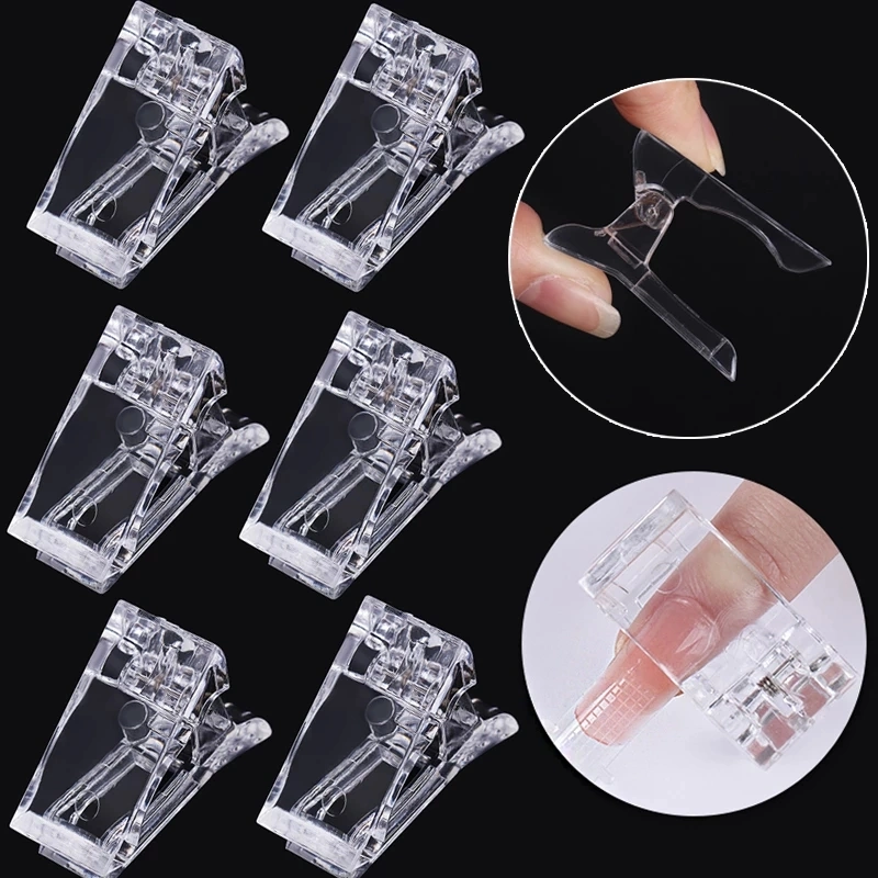 Nail Tips Clips Nail Beauty Transparent Gel Finger Nail Extension UV Builder Clamps Factory Selling