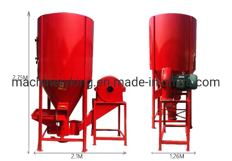 Small Poultry Feed Mill Grain Crusher Mixer Poultry Feed Mixing Machine