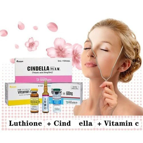 Korea Original Glutathione Set Luthione Cindella Ascorbic Acid Vitamin C Skin Whitening Injection Full Set Lighting Anti-Aging Glutathione